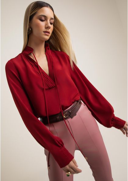 Blusa-em-Crepe-de-Viscose-com-Mangas-Bufantes-Giovana-VINHO-042-05534-PP