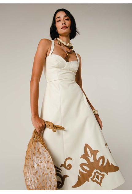 Vestido-Midi-em-Poliuretano-com-Decote-Coracao-Odilia-OFF-WHITE-008-05011-GG