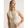 Colete-em-Jacquard-Estruturado-com-Botoes-Dourados-Kimmy-DOURADO-029-05479-PP