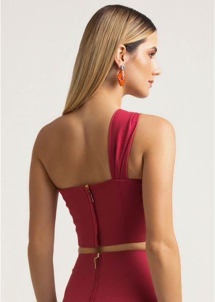 Cropped-em-Sarja-Estruturada-com-Ombro-Unico-e-No-Kyoto-VERMELHO-013-05469-PP