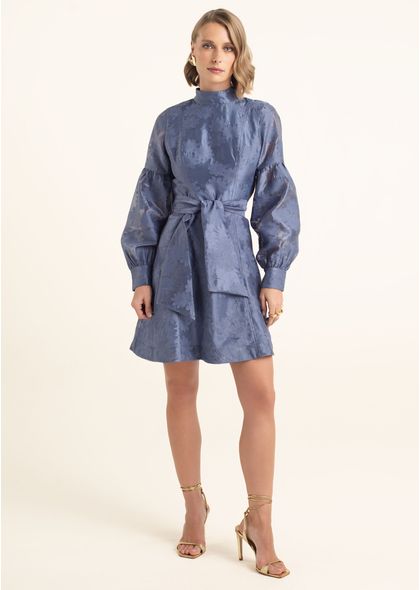 Vestido-Curto-em-Organza-Bordada-com-Mangas-Bufante-Lorena-AZUL-009-05562-PP