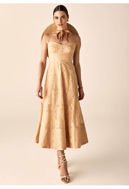 Vestido-Maximidi-em-Organza-Bordada-com-Decote-Coracao-Odete-BEGE-003-05337-PP