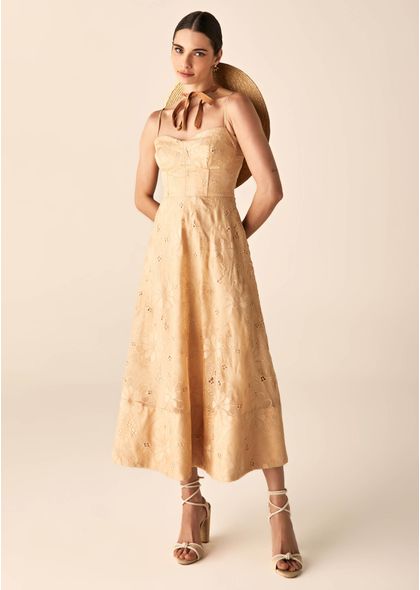 Vestido-Maximidi-em-Organza-Bordada-com-Decote-Coracao-Odete-BEGE-003-05337-PP