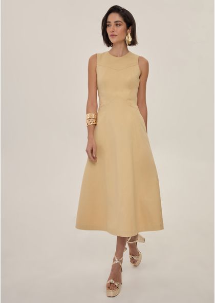 Vestido-Midi-em-Sarja-com-Recortes-Vidothy-BEGE-003-05582-PP