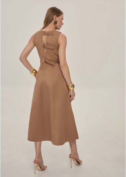 Vestido-Midi-em-Sarja-com-Recortes-Vidothy-MARROM-015-05582-PP