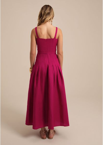 Vestido-Midi-Evase-em-Linho-com-Pregas-Clementina-PINK-005-05453-PP