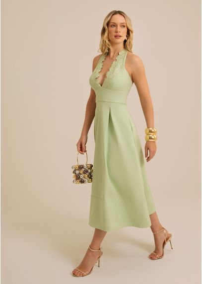 Vestido-Midi-em-Sarja-Estruturada-Frente-Unica-Cosmos-VERDE-004-05601-P