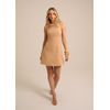 Vestido-Curto-em-Sarja-Estruturada-com-e-Fivela-Lateral-Cosmos-BEGE-003-05596-PP