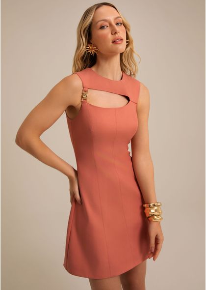 Vestido-Curto-em-Sarja-Estruturada-com-e-Fivela-Lateral-Cosmos-LARANJA-011-05596-PP