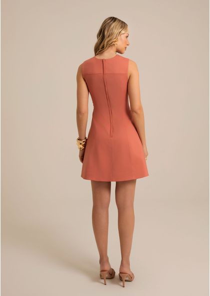 Vestido-Curto-em-Sarja-Estruturada-com-e-Fivela-Lateral-Cosmos-LARANJA-011-05596-PP